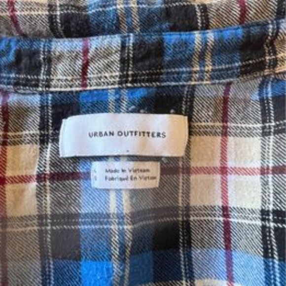 Urban outfitters Blue Plaid Long Sleeve - Picture 2 of 2